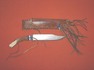 Deer antler knife
