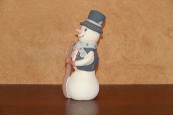 Signed Pueblo Christmas clay Snowman, Christmas10