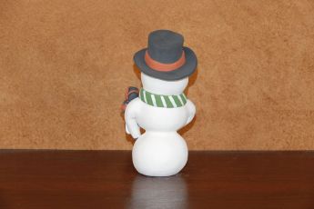 Signed Pueblo Christmas clay Snowman, Christmas14