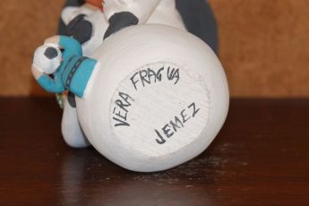 Signed Pueblo Christmas clay Snowman, Christmas14