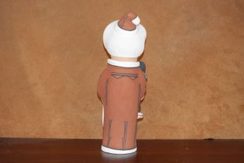 Signed Pueblo Christmas clay Snowman, Christmas20