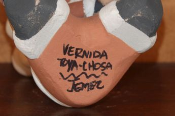 Signed Pueblo Christmas clay Santa's, Christmas2