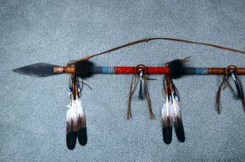 Lavern little Rawhide Wrapped Spear